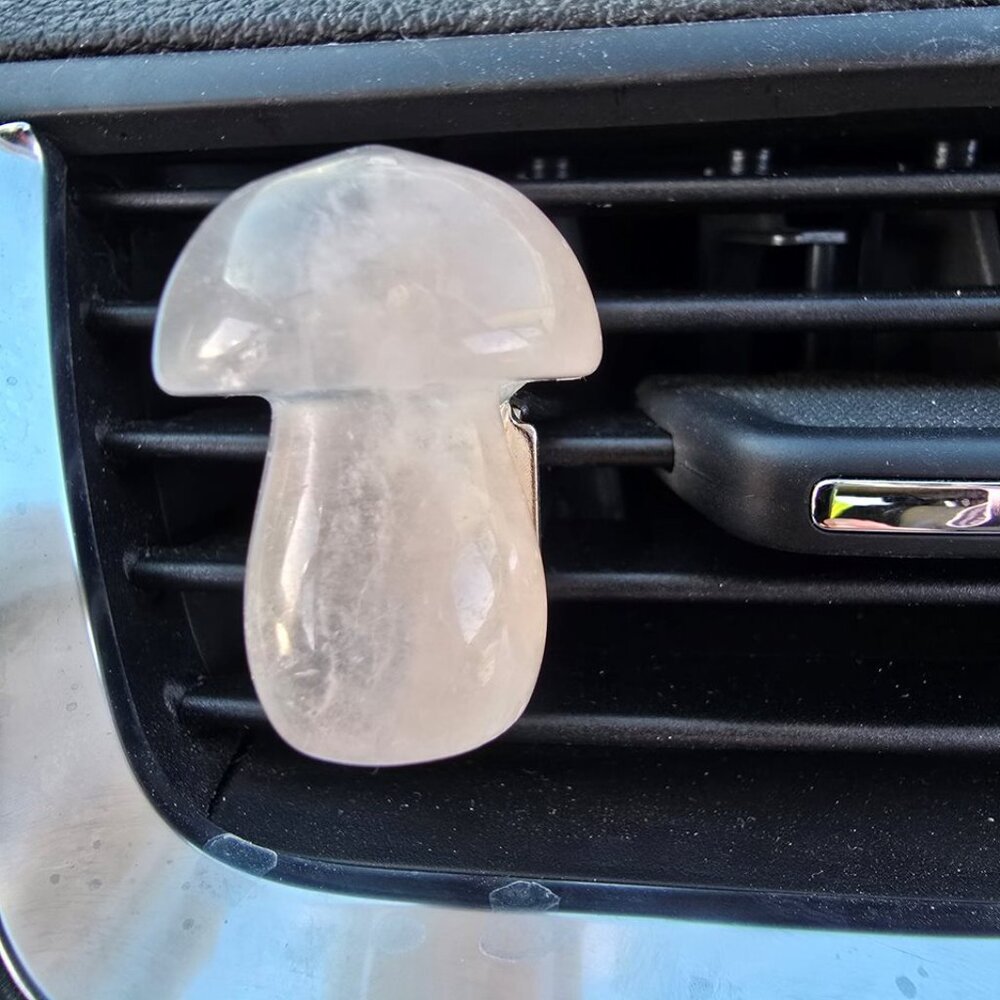 Quartz Crystal Mushroom Vent Clip